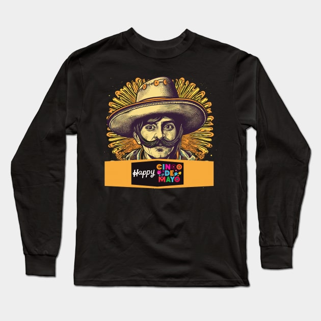 Cinco de Mayo Fiesta Long Sleeve T-Shirt by Oddities Outlet